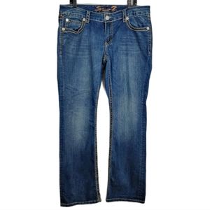 Seven7 Embroidered Colorful Flap Pocket Plus Size Jeans Women's Size 16